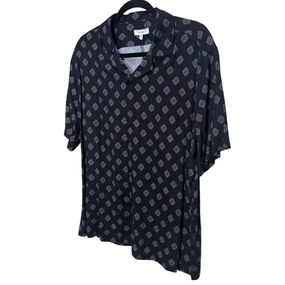 Reiss Joss Medallion Printed Cuban Collar Shirt XXL NWT - Picture 4 of 9